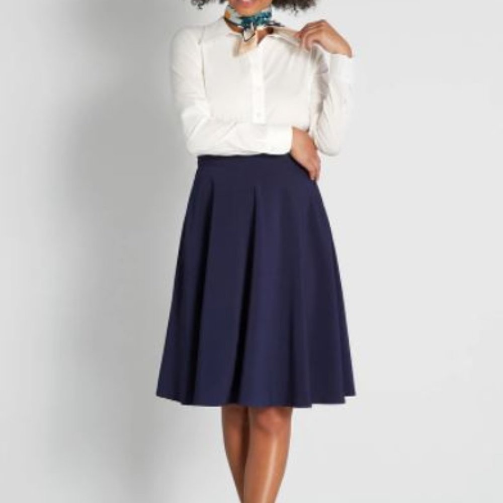 MODCLOTH Just This Sway A-Line Skirt *Never Worn*